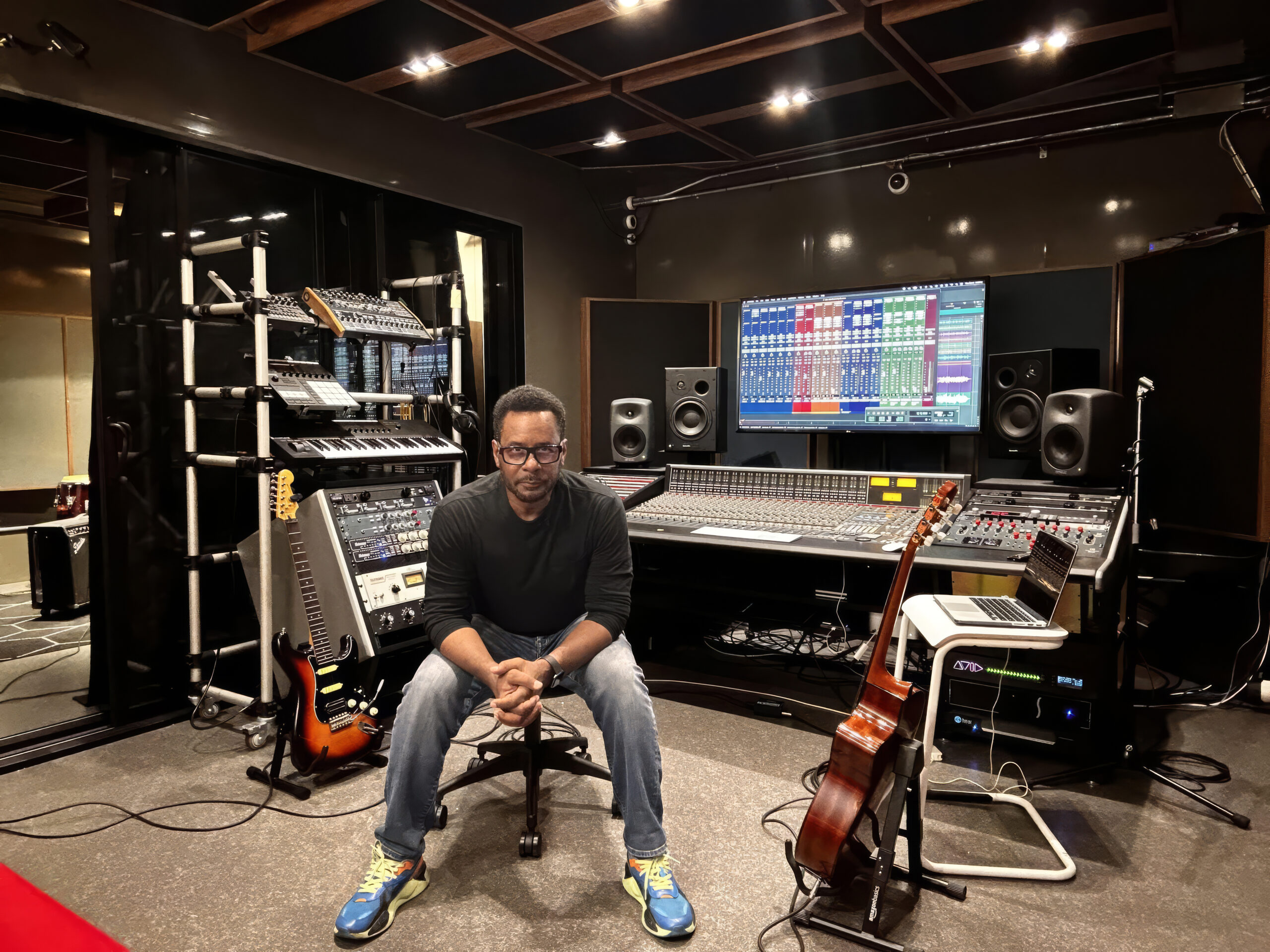 Christopher X. Walker in his studio